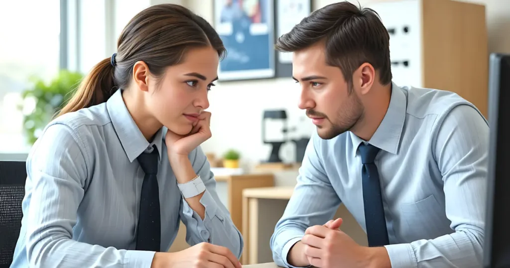 Signs of inappropriate work relationship with a woman
